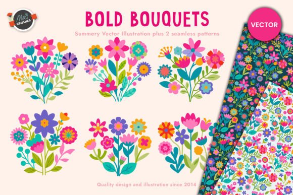Download Bold Bouquets Vectors - Bouquets Collection